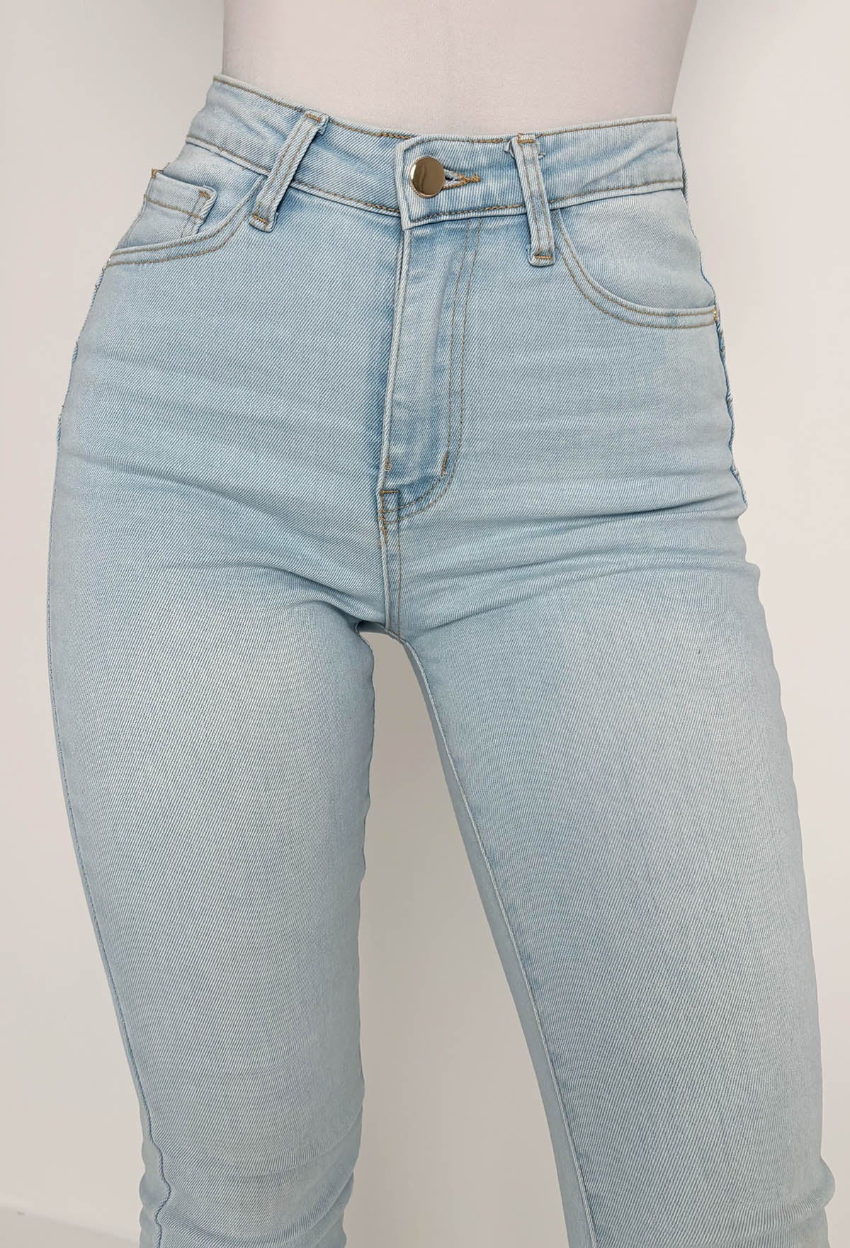 Amelie Light Blue Stretch Push Up Skinny Jeans - Image 5