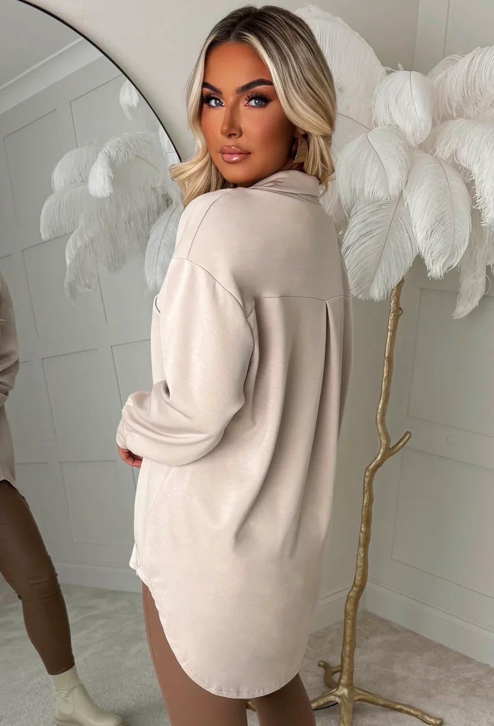 Be Our Babe Cream Gold Button Shirt - Image 2