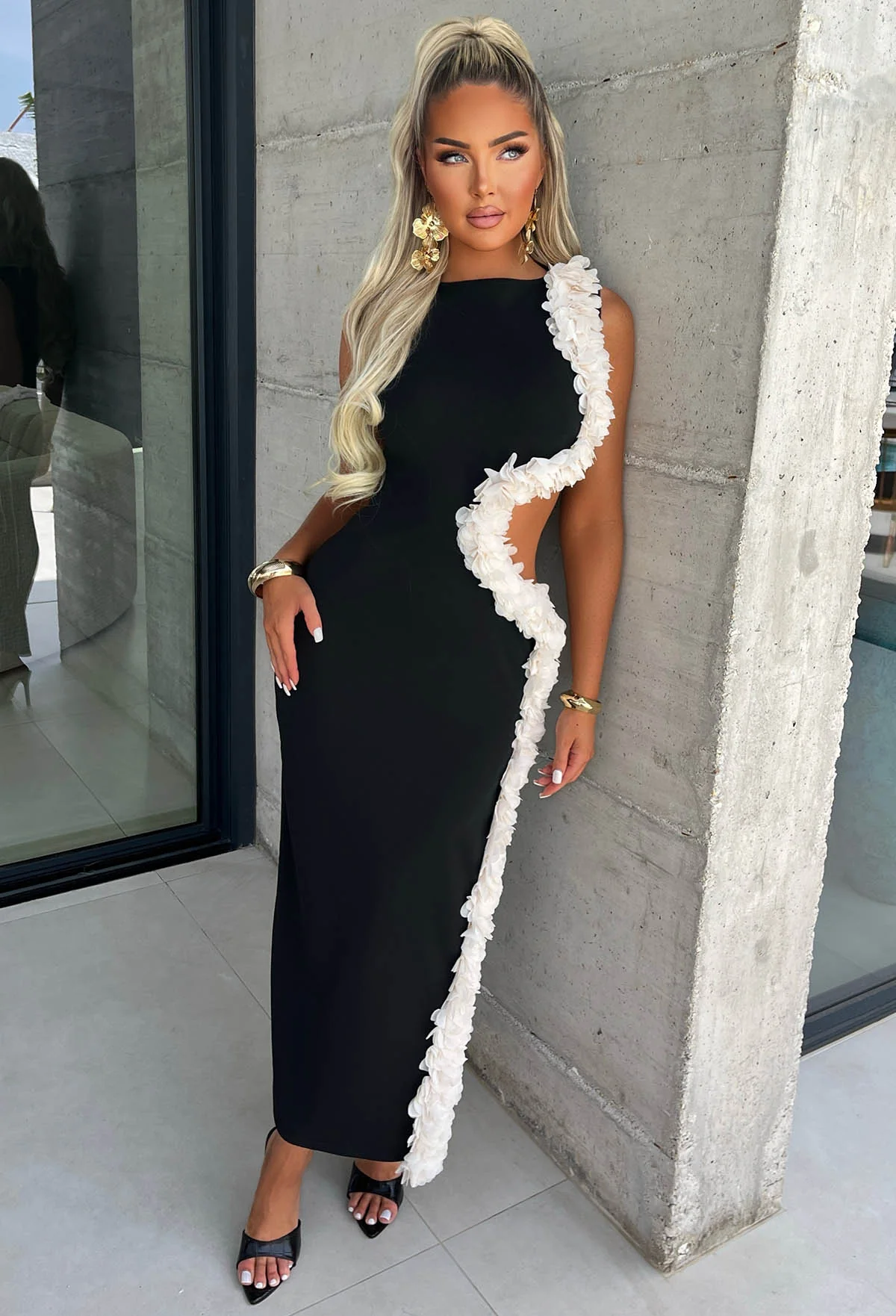 Billion Dollar Bae Black Cut Out Maxi Dress - Image 8