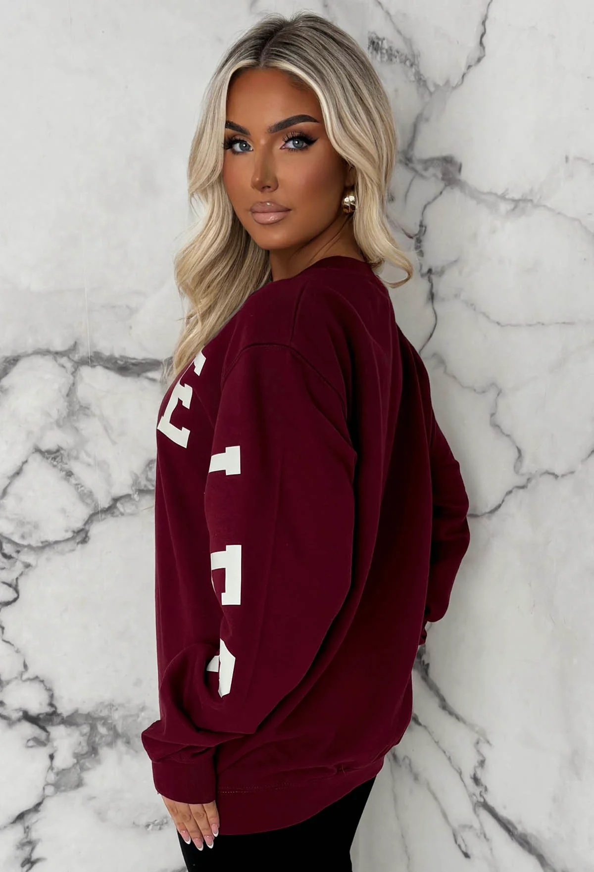 Bree Burgundy Los Angeles Sweatshirt - Image 3