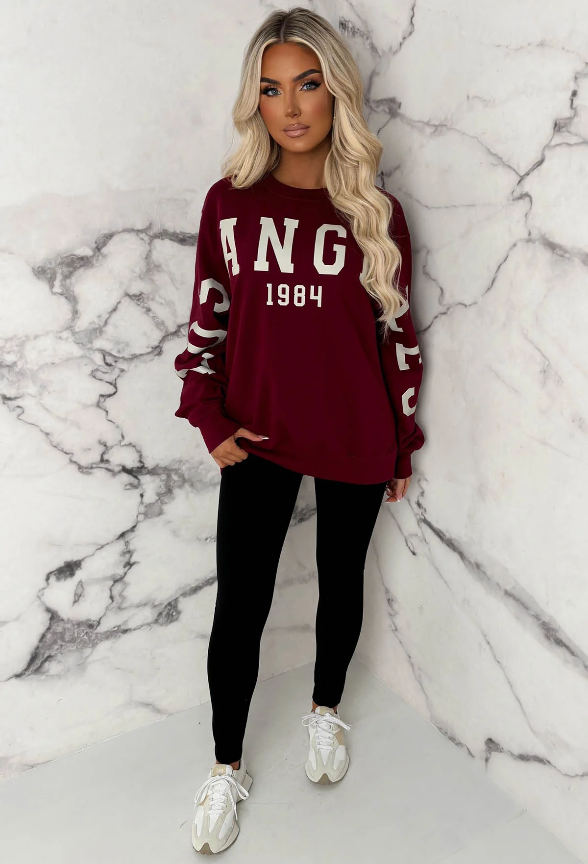 Bree Burgundy Los Angeles Sweatshirt - Image 4