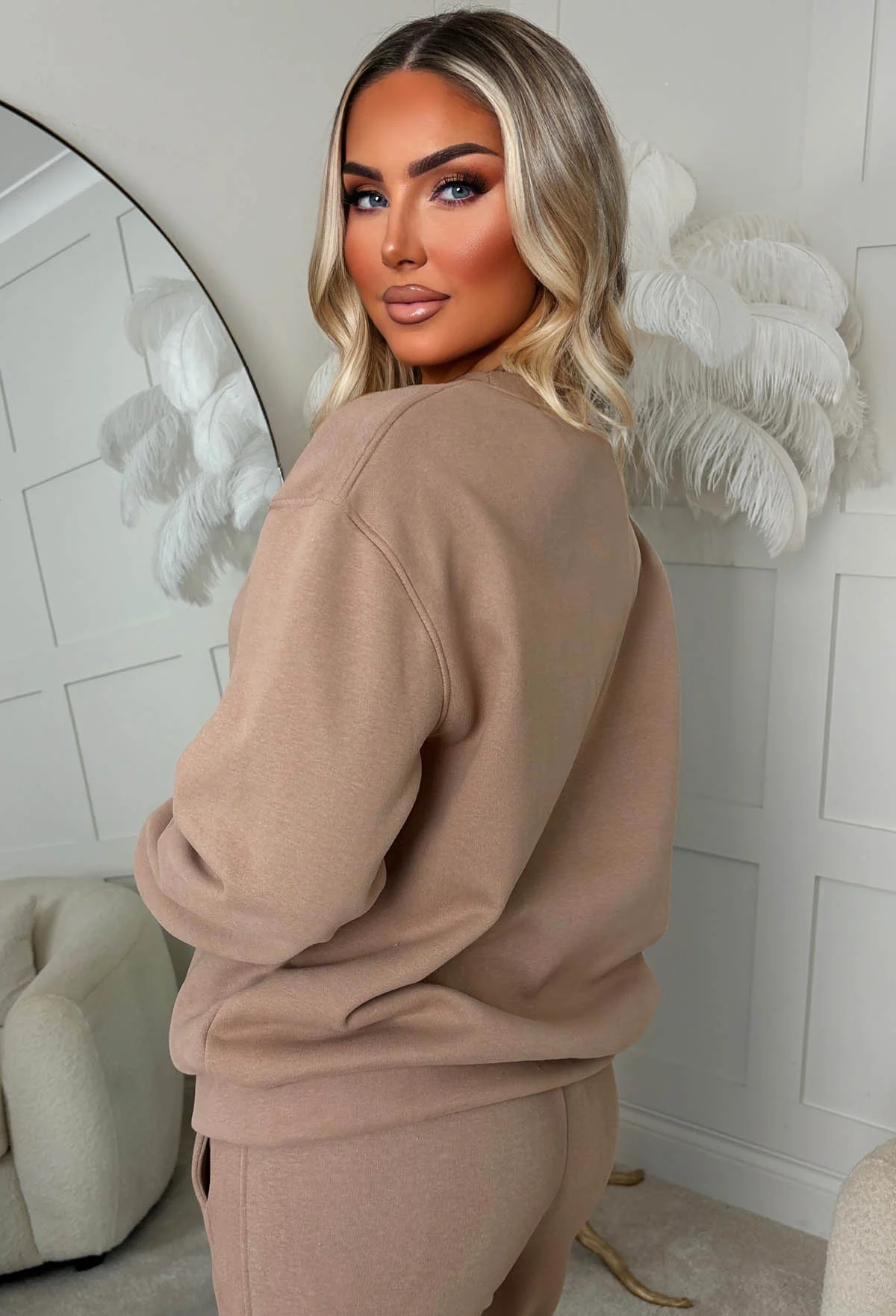 Chill Mode Beige Loungewear Co-Ord Set - Image 5