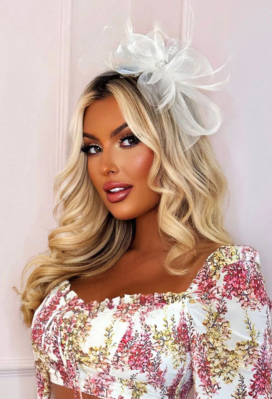 Come Find Me White Fascinator