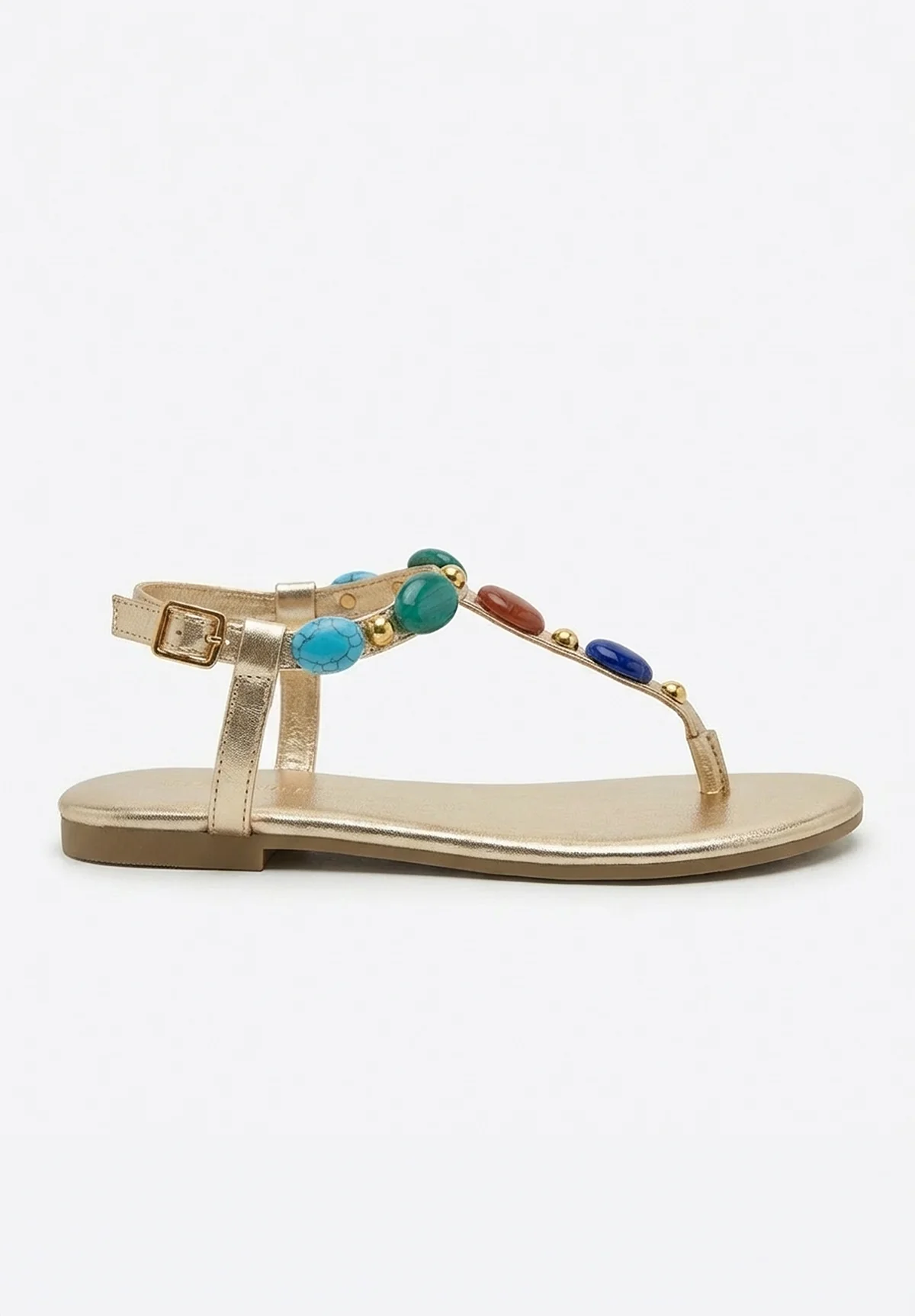 Gemstar Days Gold Embellished Sandals - Image 4