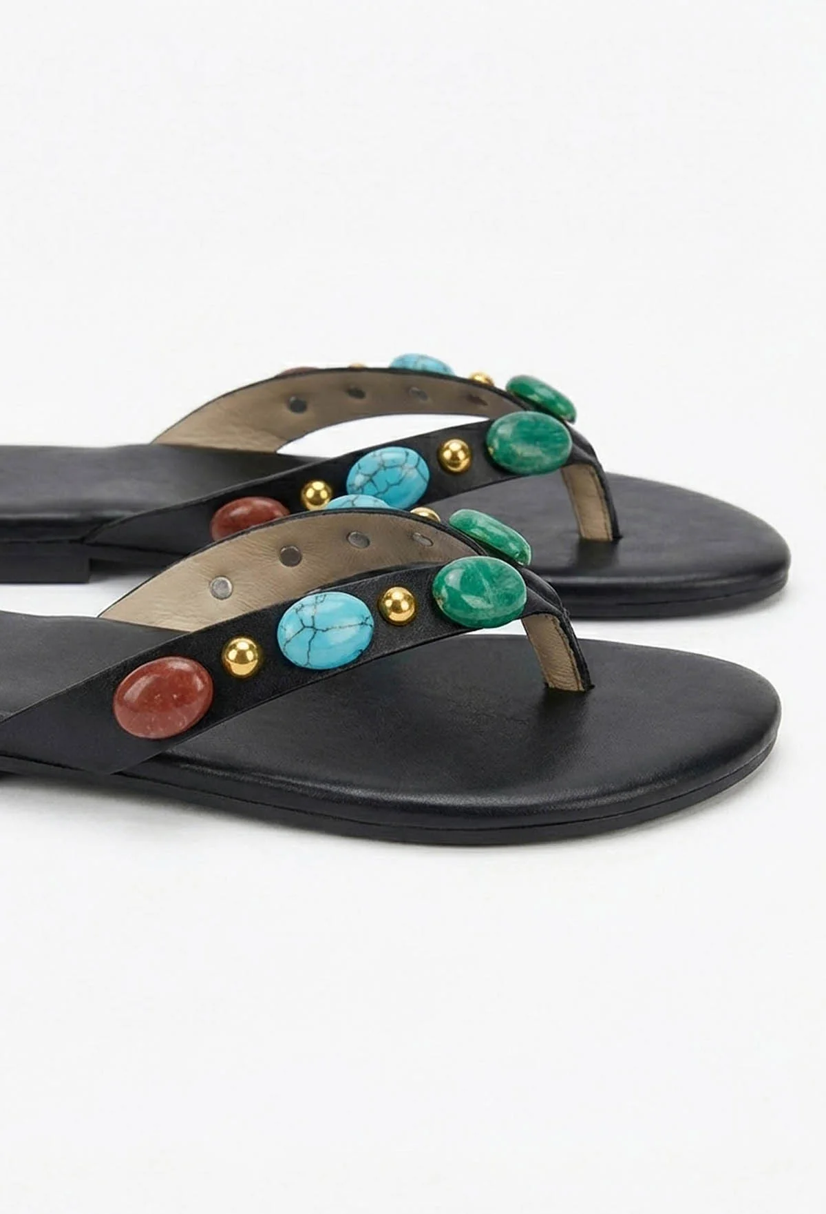 Gemstar Romance Black Embellished Sandals - Image 5