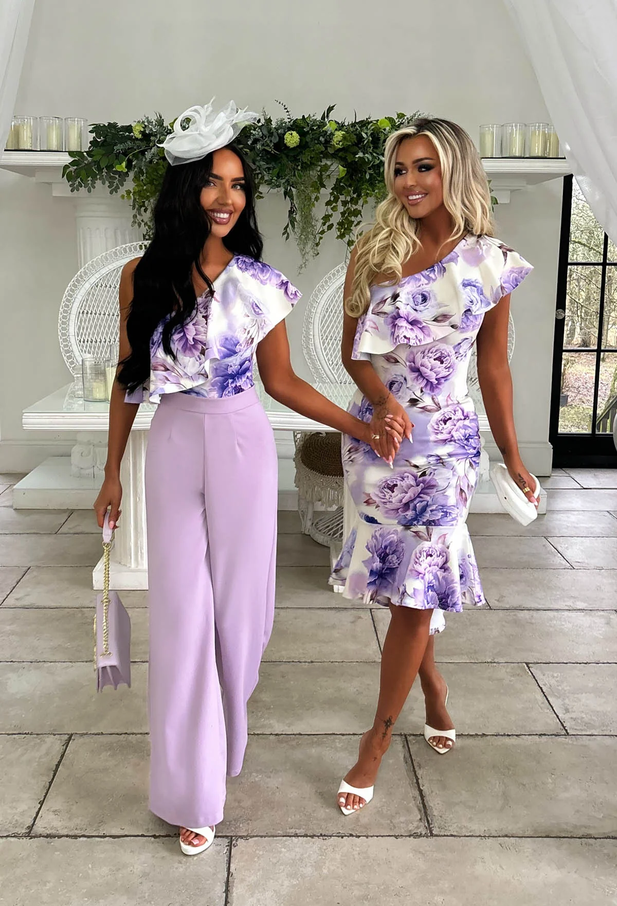 I See Fire Lilac High Waisted Wide Leg Trousers - Image 3