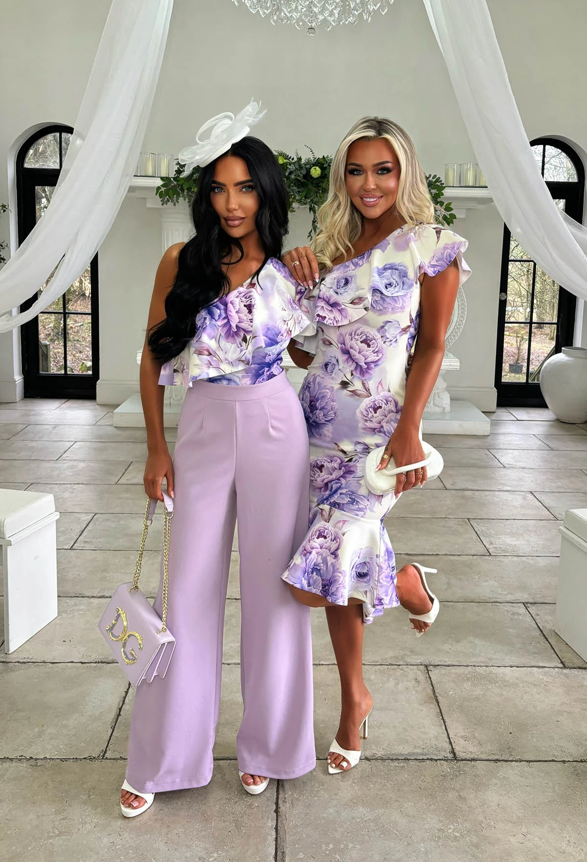 I See Fire Lilac High Waisted Wide Leg Trousers - Image 4