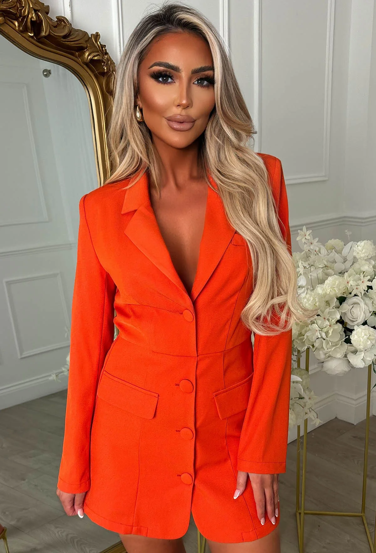 Kalani Orange Blazer Playsuit - Image 2