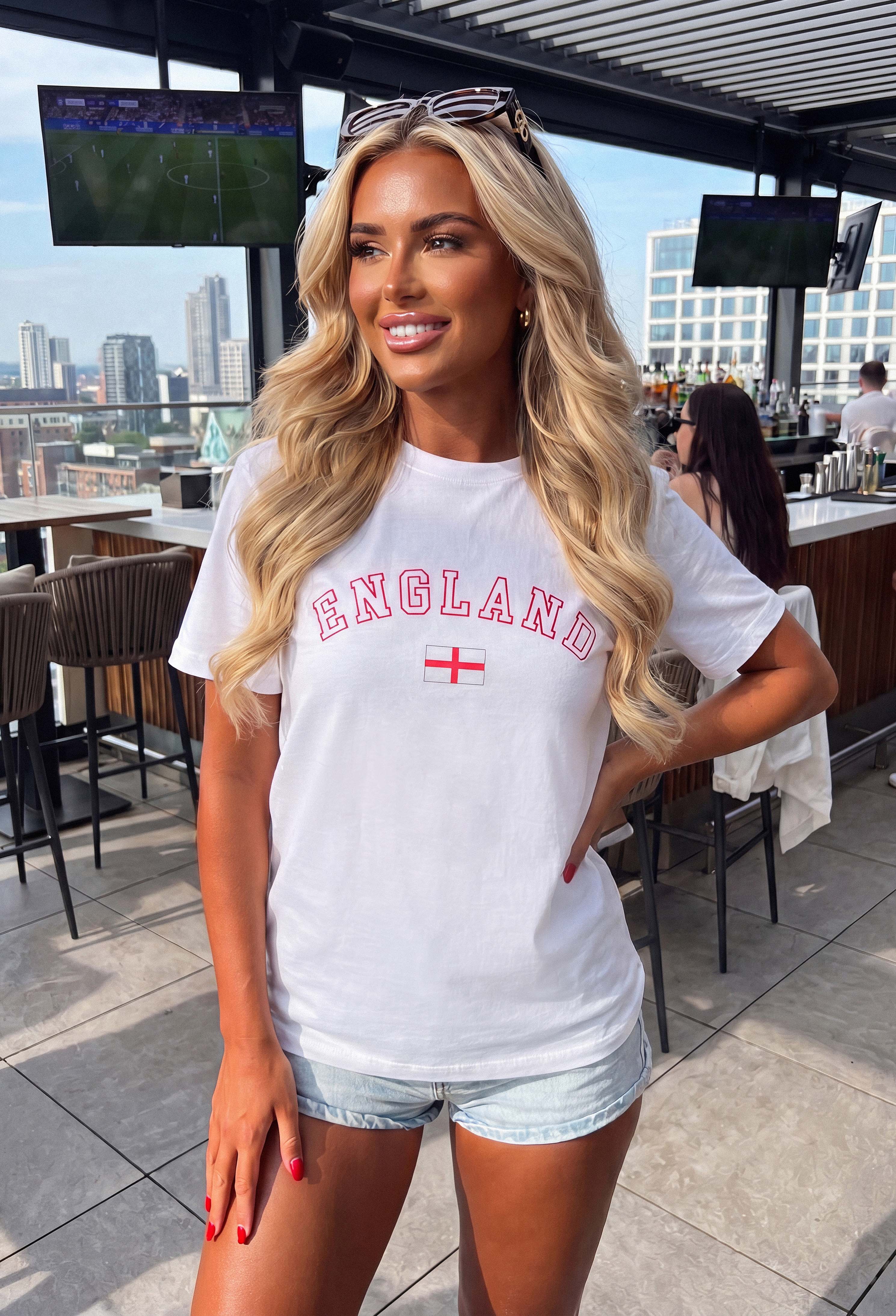 Lioness White England Oversized T-Shirt - Image 2