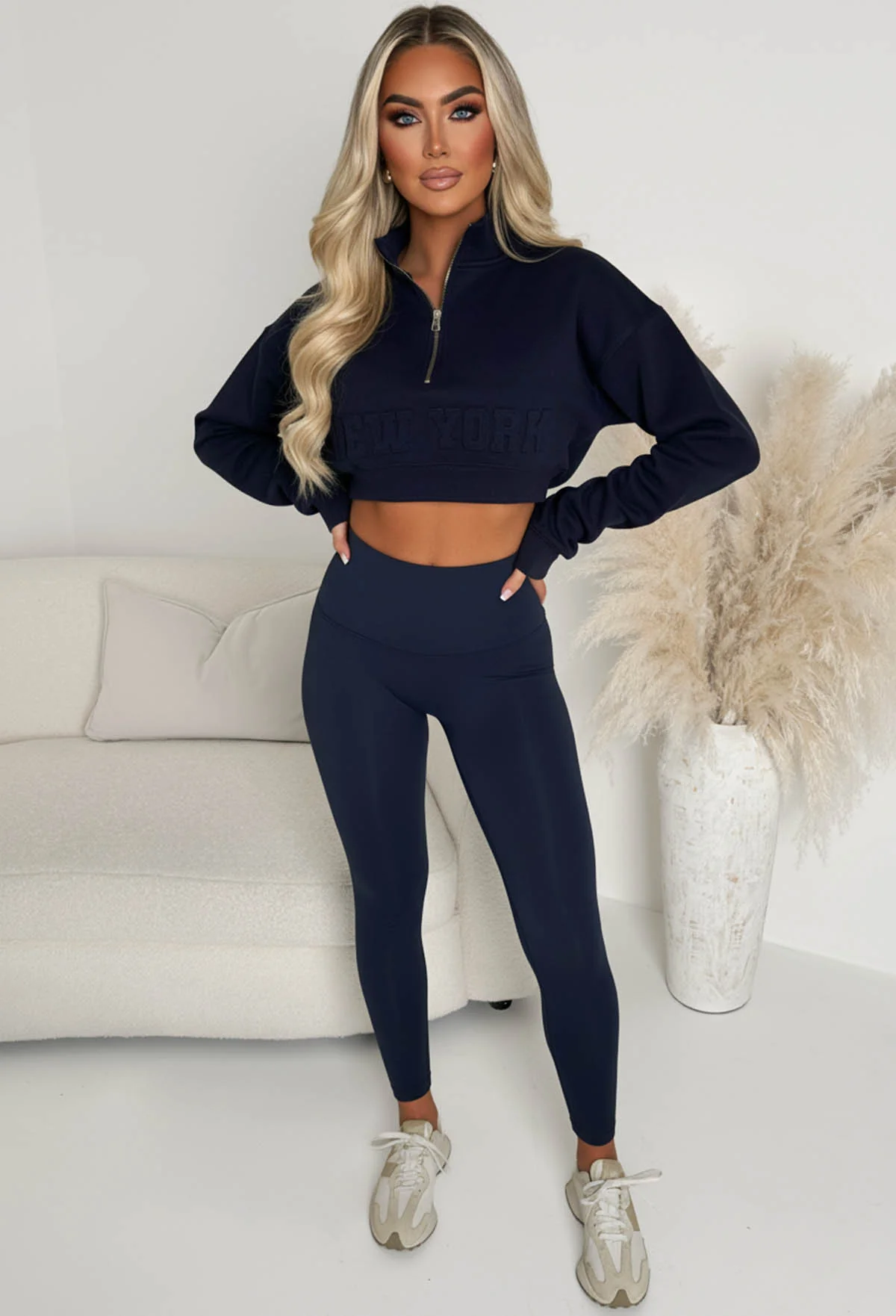 On The Go Navy Leggings - Image 2