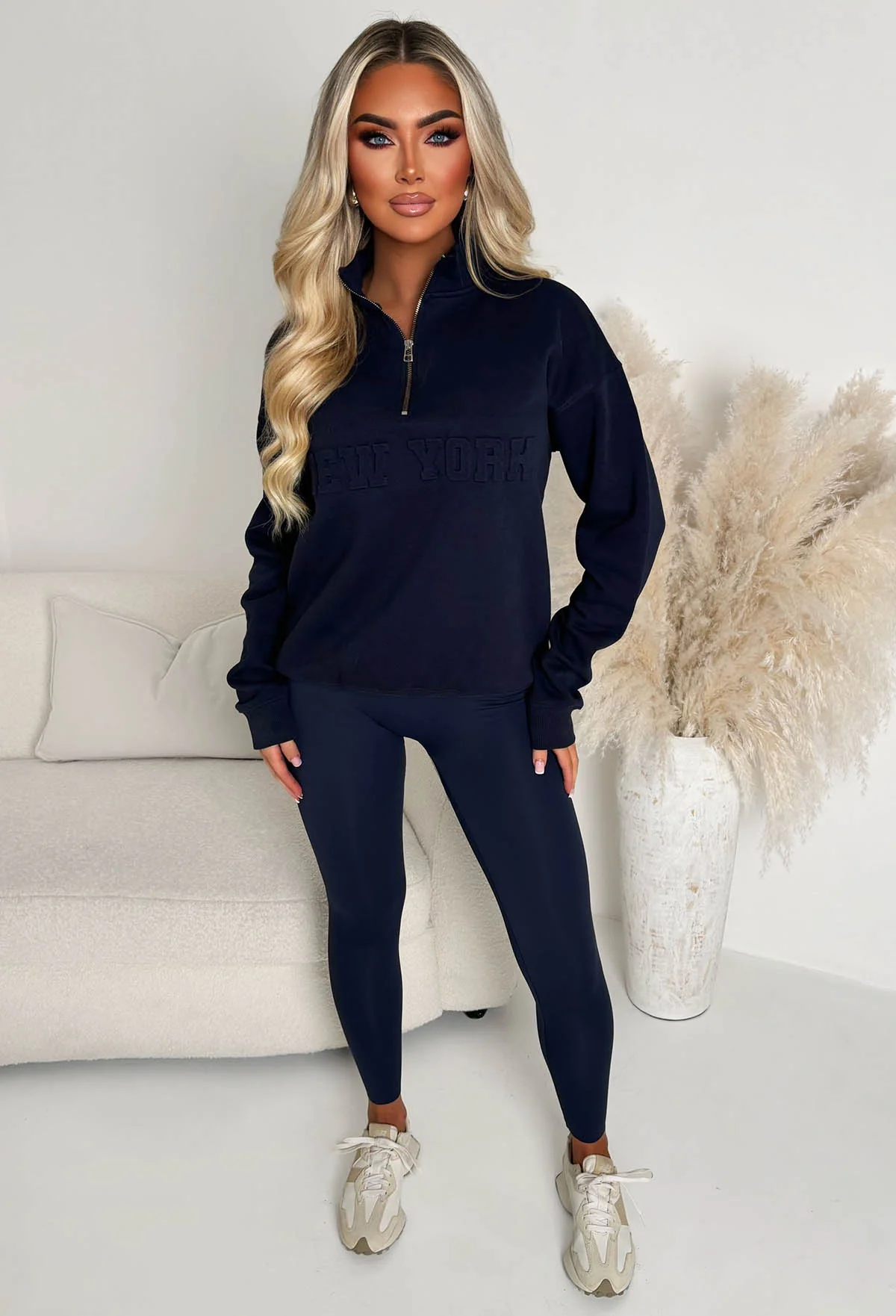 On The Move Navy Half Zip Sweatshirt - Image 2