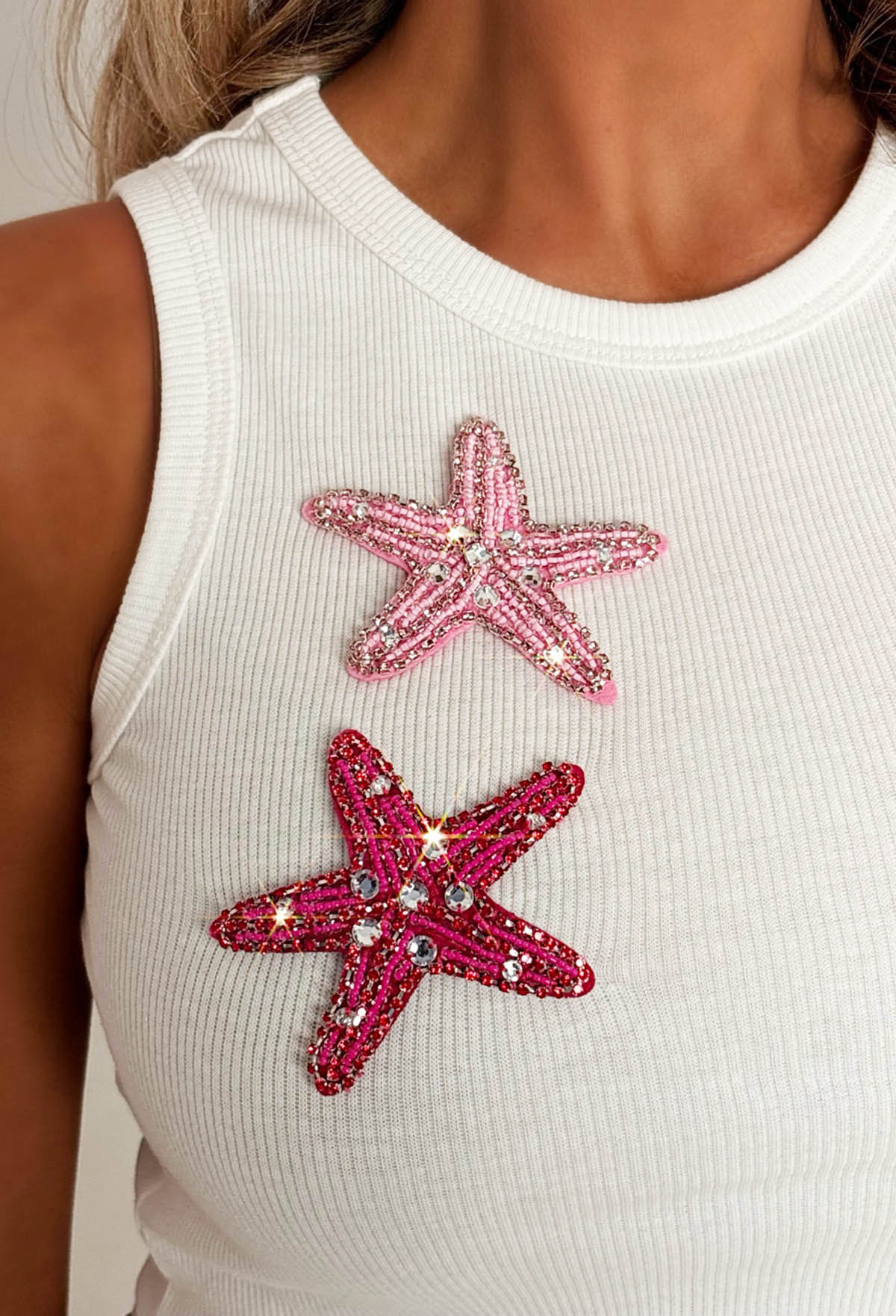 Pink Sands Pink Diamante Starfish Vest Top - Image 5