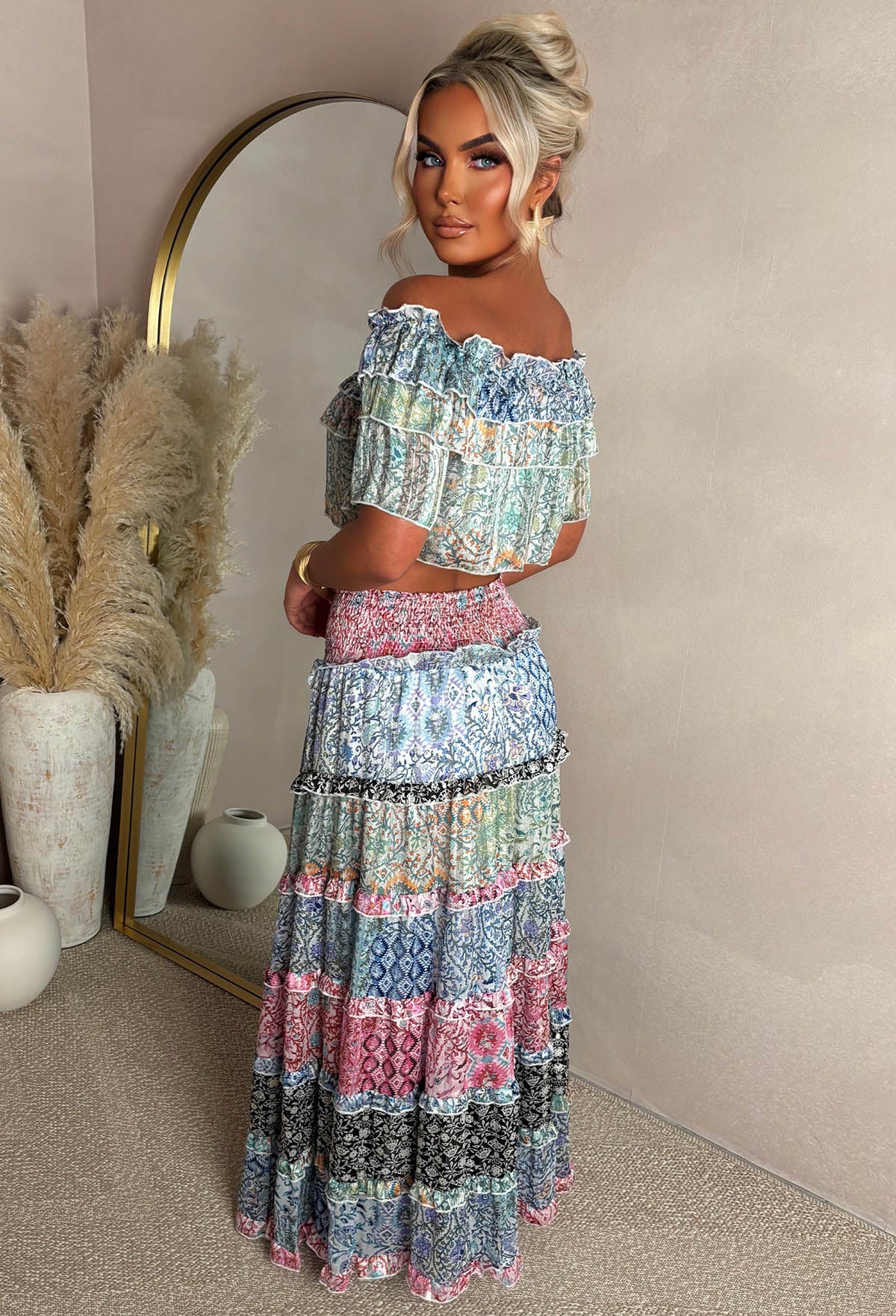 Tropic Fever Multi Floral Ruffle Top - Image 3