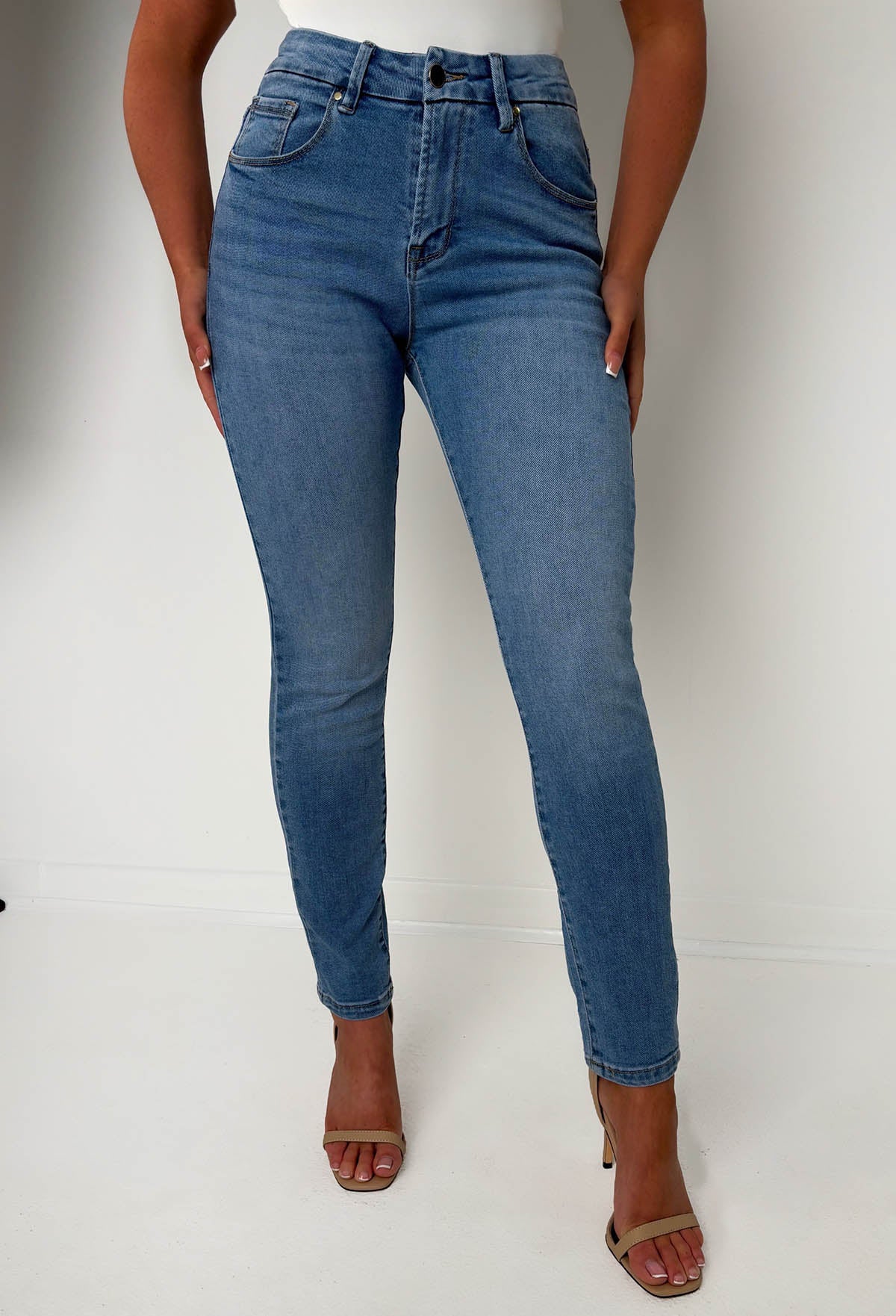 Ultimate Days Mid Wash Stretch Slim Fit High Rise Jeans - Image 3