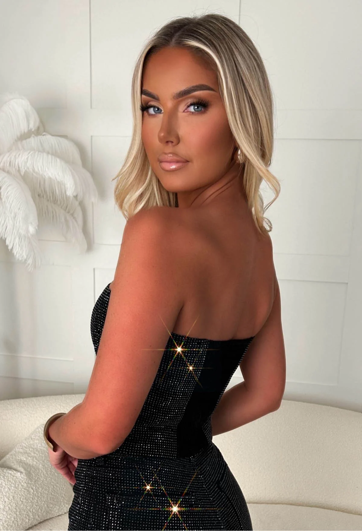 Ultimately Yours Black Top & Ultimate Sparkle Black Diamante Jeans Set - Image 5