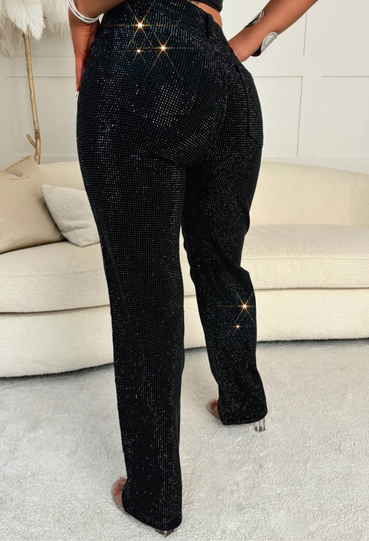 Ultimately Yours Black Top & Ultimate Sparkle Black Diamante Jeans Set - Image 6
