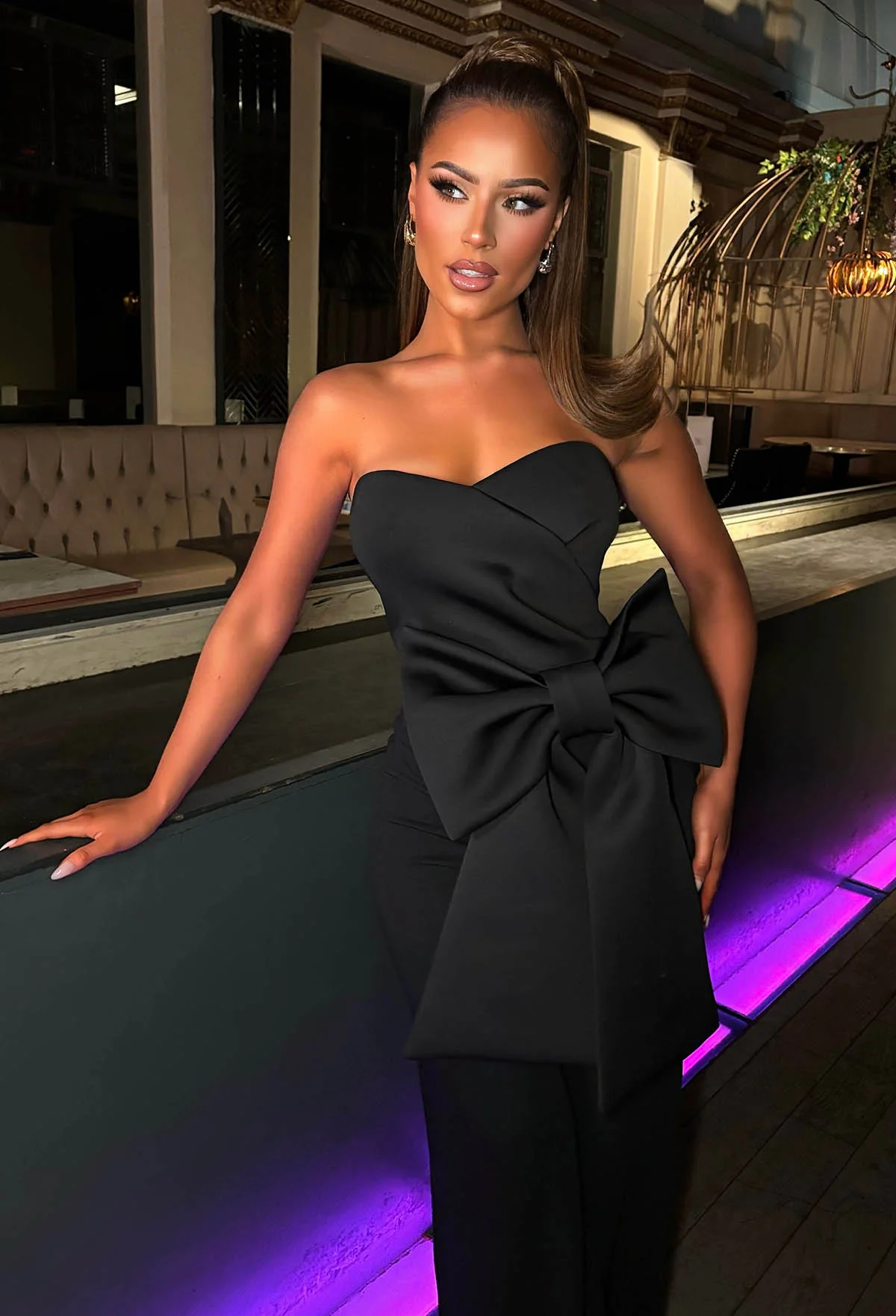 Unwrap Me Black Bow Side Off Shoulder Bodysuit - Image 6