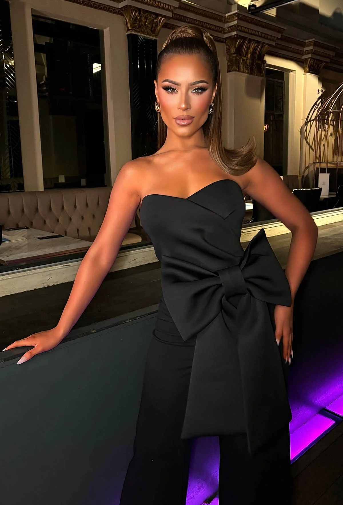 Unwrap Me Black Bow Side Off Shoulder Bodysuit - Image 8