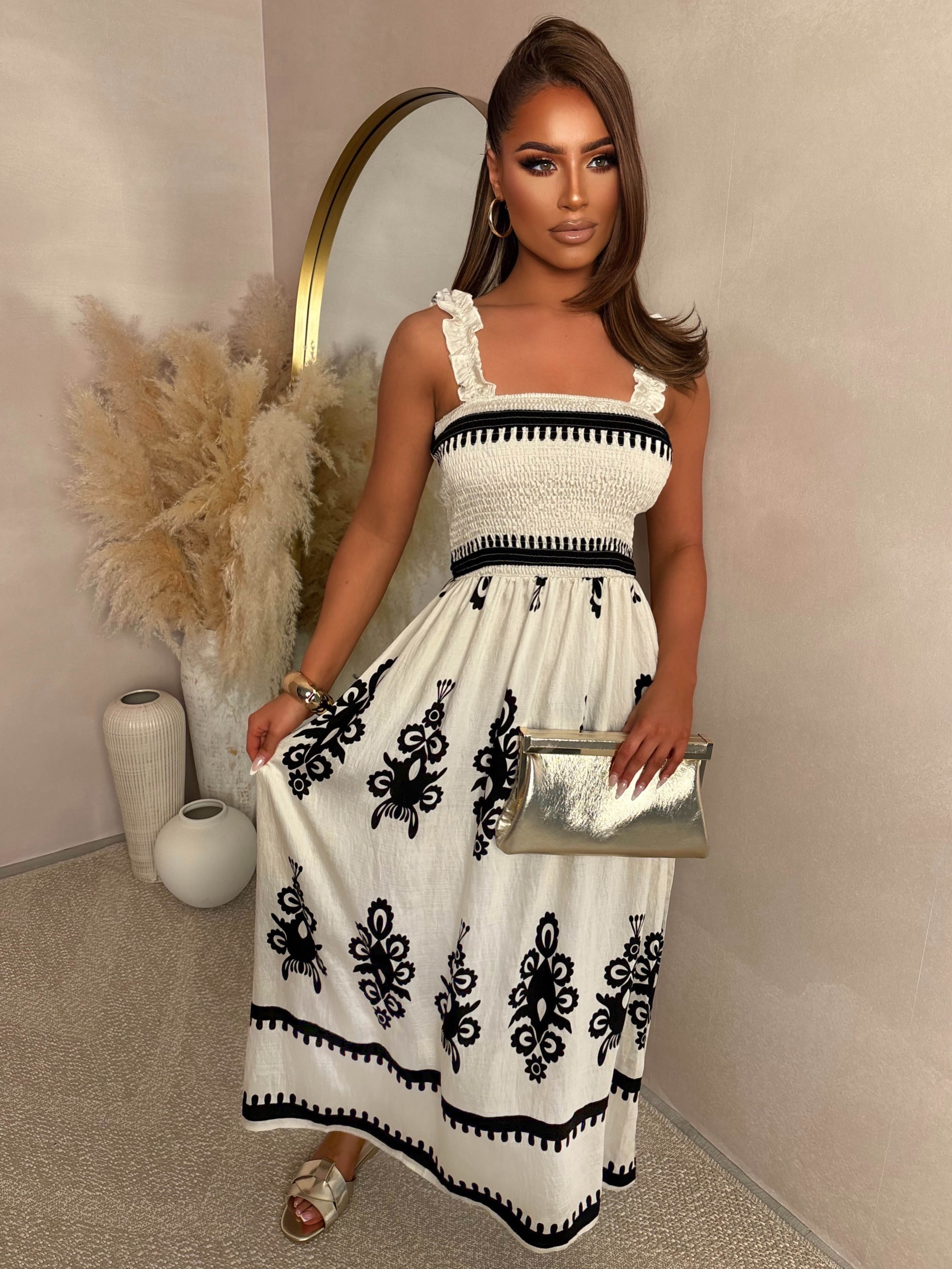 Vacay Vixen Stone Motif Maxi Dress - Image 4