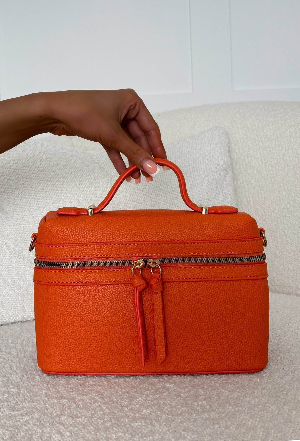 Xoxo Chic Orange Top Handle Vanity Bag - Image 2