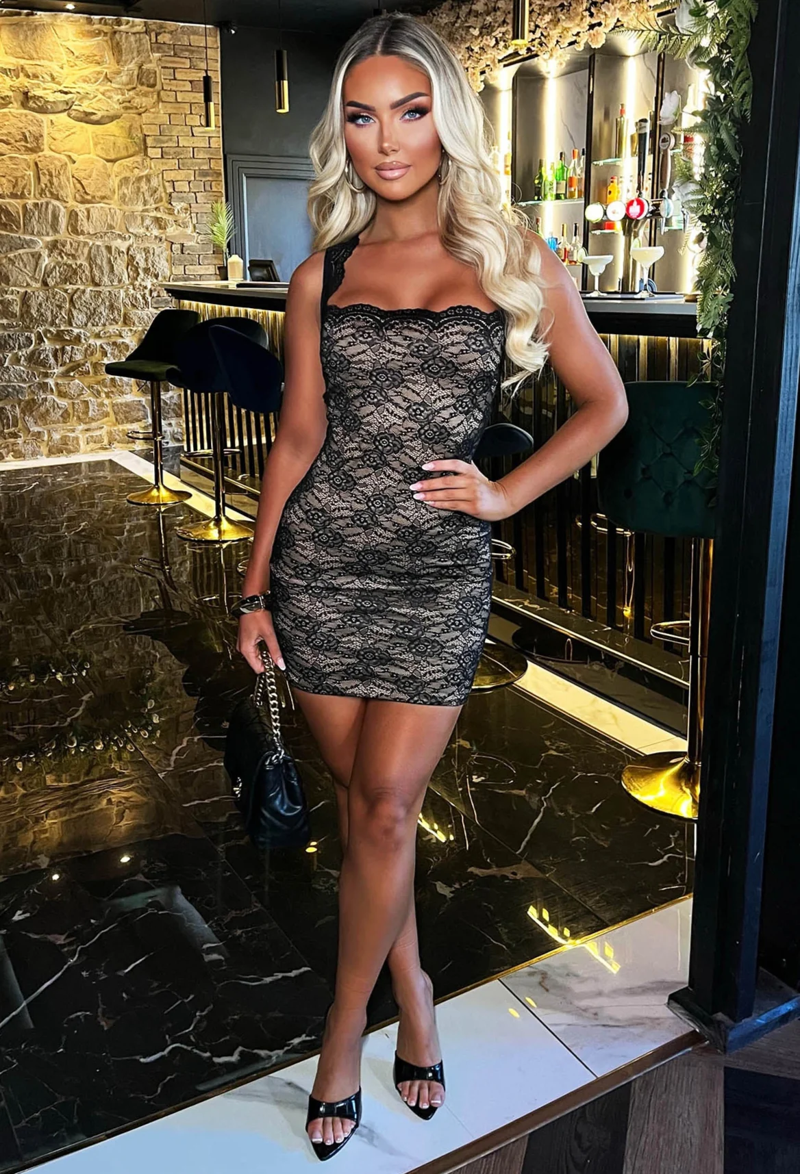 Yours Eternally Black Lace Mini Dress